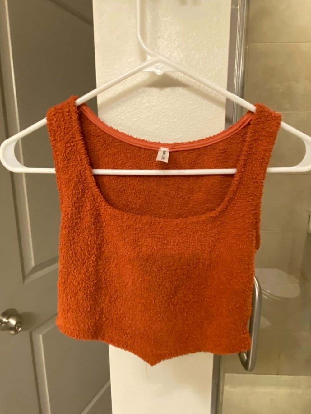 7 DAY WKND Womens Fuzzy Orange Tank & Skirt Set Size Small